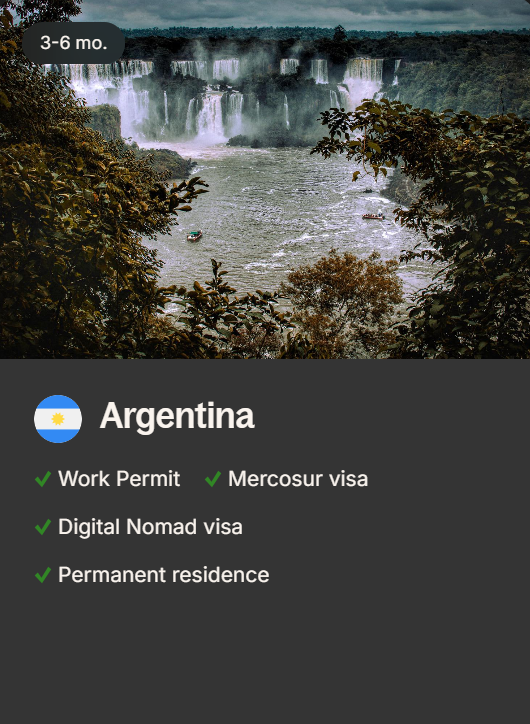 Argentina Visa Types -GSPLimited.uk