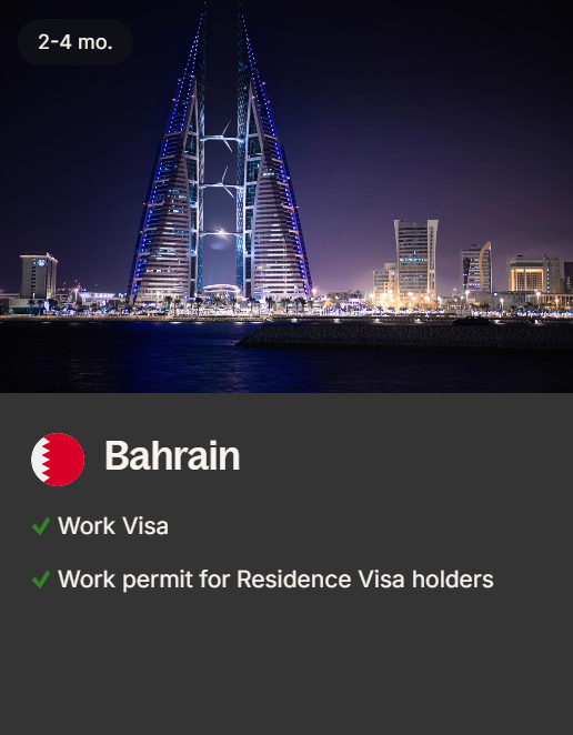 Bahrain Visa and Work Permit Type - GSPLimited.uk